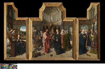 Tríptico del Colibrí, c.1517 (óleo sobre tabla) de Goossen van der (1465 c.1538) Weyden
