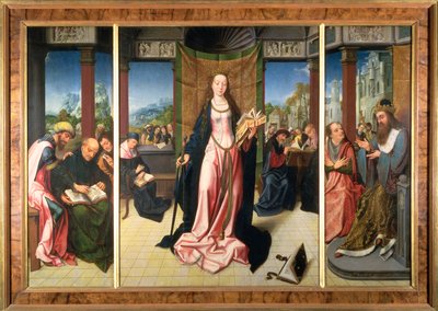 Santa Catalina y los filósofos de Goossen van der Weyden