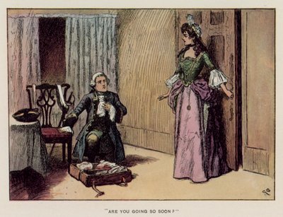 Ilustración para La Historia de Henry Esmond de Thackeray de Gordon Frederick (after) Browne