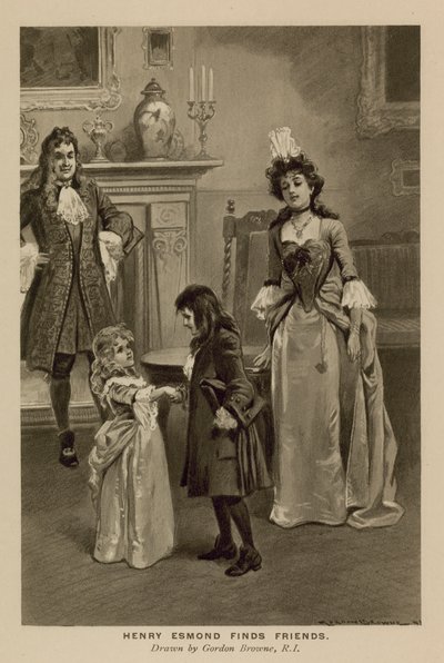 Ilustración para La Historia de Henry Esmond de Thackeray de Gordon Frederick (after) Browne