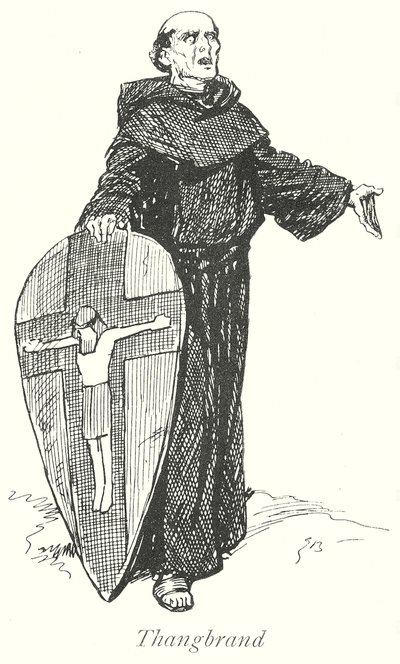 Thangbrand (litografía) de Gordon Frederick (after) Browne