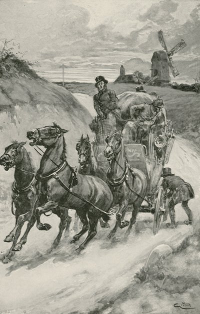 Una diligencia en tiempos antiguos de Gordon Frederick Browne