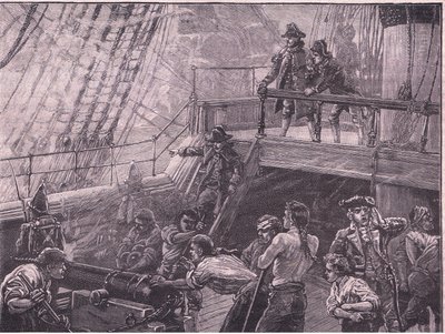 El almirante Rodney bombardeando Le Havre AD 1759 de Gordon Frederick Browne