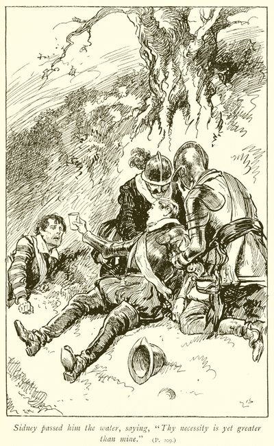 Muerte de Sir Philip Sidney de Gordon Frederick Browne