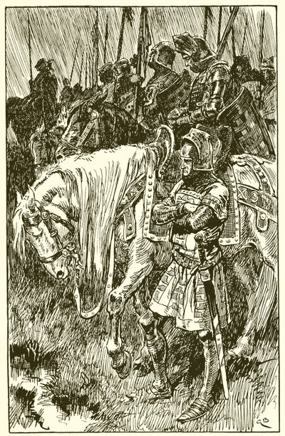 Ingleses esperando la mañana de la batalla de Agincourt de Gordon Frederick Browne