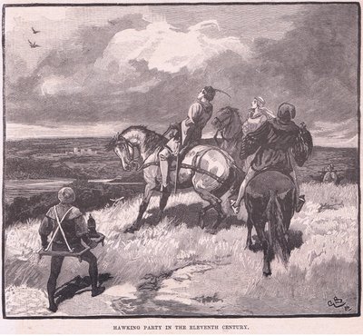 Fiesta de cetrería en el siglo XI de Gordon Frederick Browne