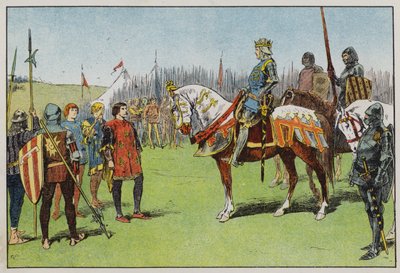 Enrique V antes de la Batalla de Agincourt de Gordon Frederick Browne
