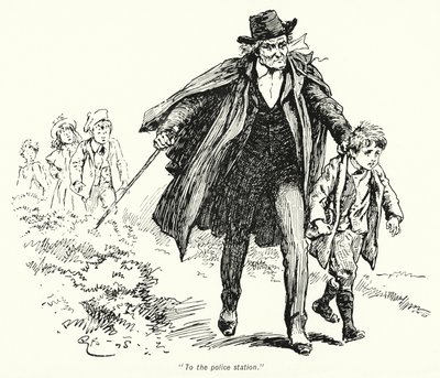 Ilustración para La Historia de los Buscadores de Tesoros de E Nesbit de Gordon Frederick Browne