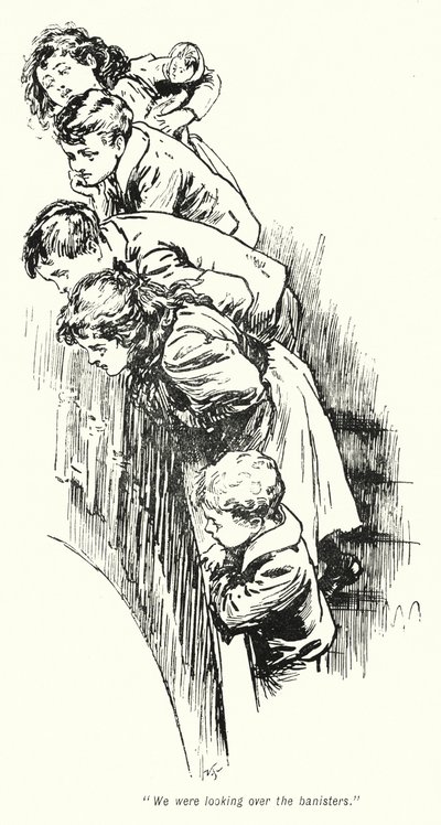 Ilustración para "La historia de los buscadores de tesoros" de E. Nesbit (litografía) de Gordon Frederick Browne