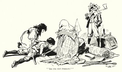 Ilustración para "La historia de los buscadores de tesoros" de E. Nesbit (litografía) de Gordon Frederick Browne