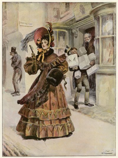 Lady Belinda va de compras para comprar sus regalos de Navidad de Gordon Frederick Browne