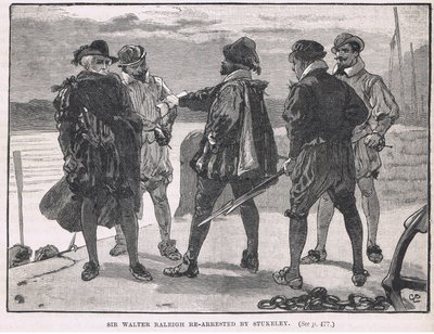 Sir Walter Raleigh re-arrestado por Stukeley 1618 de Gordon Frederick Browne