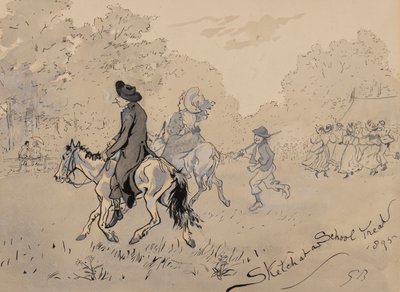 Boceto en una fiesta escolar de Gordon Frederick Browne