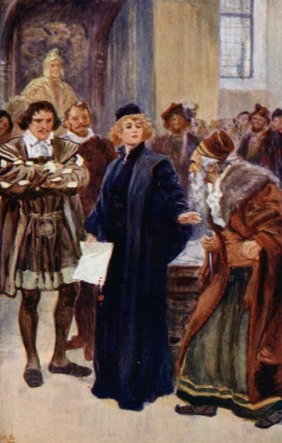 "Espera un poco, judío," dijo Portia de Gordon Frederick Browne