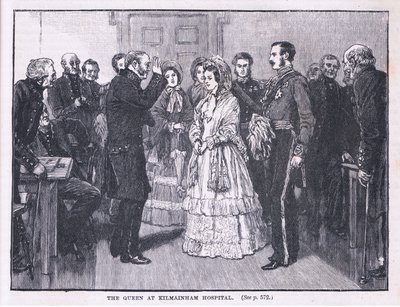 La Reina en el hospital de Kilmainham AD 1849 de Gordon Frederick Browne