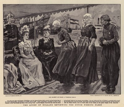 La Reina de Holanda revisando la Flota Pesquera Holandesa de Gordon Frederick Browne