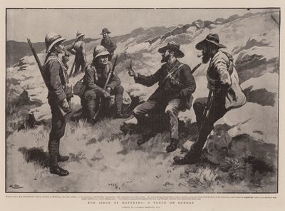 El asedio de Mafeking, una tregua el domingo de Gordon Frederick Browne
