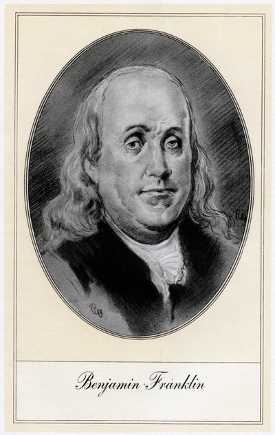 Benjamin Franklin, figura política y estadista de los Estados Unidos de Gordon Ross