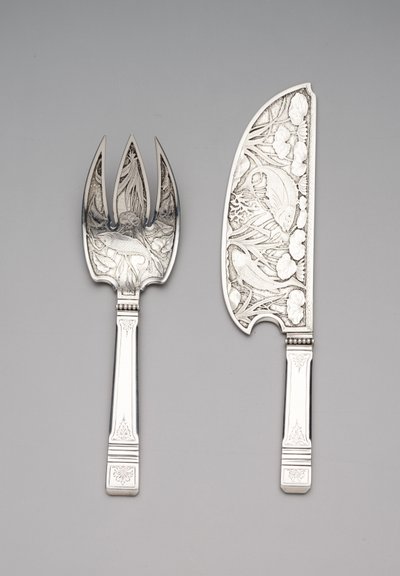 Rebanador de pescado y tenedor, c.1870-80 de Gorham Manufacturing Company