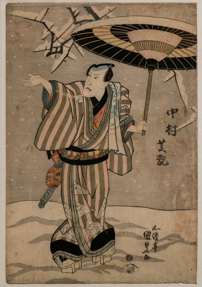 Actor Nakumara Shikan II en la Visita de flores de ciruelo (Yoko Umeni) de Gototei Kunisada