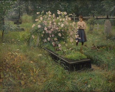 Escena de cementerio de Gottfrid Kallstenius
