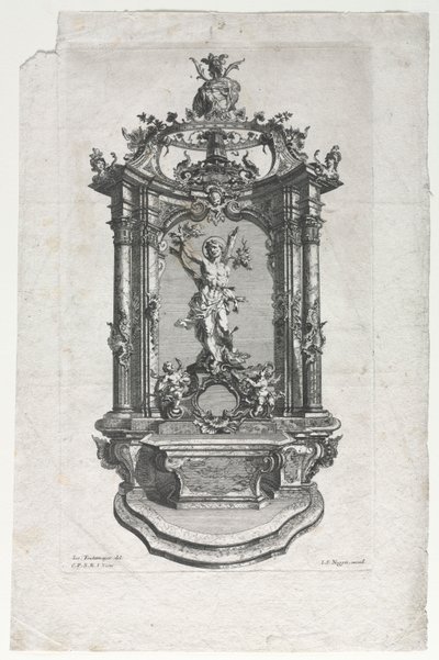 Modelo para altar para talladores de madera de Gottfried Bernhard Götz