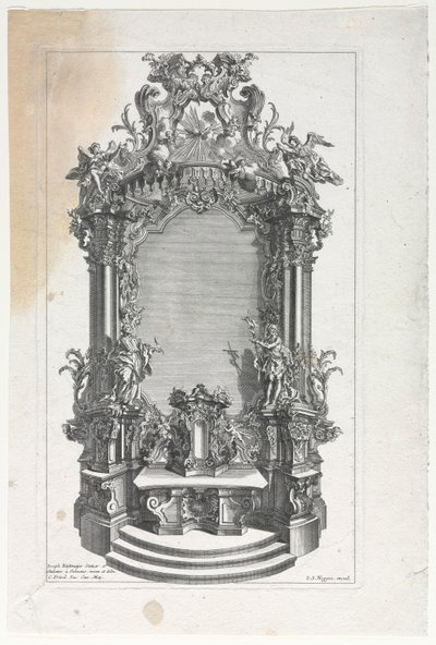 Modelo para Altar para Talladores de Madera de Gottfried Bernhard Götz
