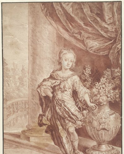 Retrato de un joven desconocido con un traje romano imaginado de Gottfried Kneller