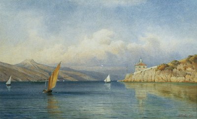 El faro de Prestenizza en la isla de Cherso de Gottfried Seelos