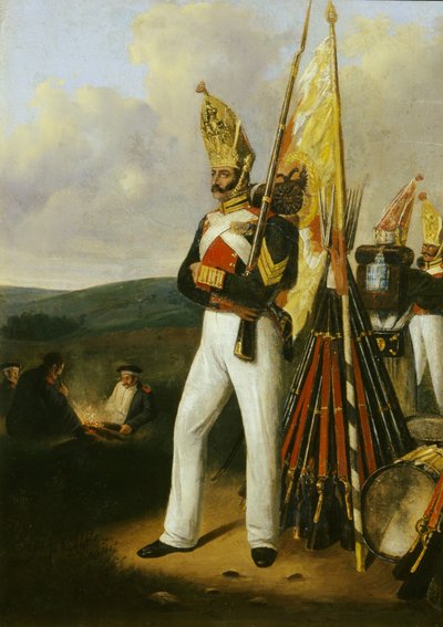 Granadero del Regimiento de Guardias de Vida Pavlovsky, 1840s de Gottfried Willewalde