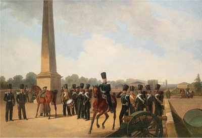 Regimiento de Salvavidas en la Plaza del Condestable en Gatchina de Gottfried Willewalde