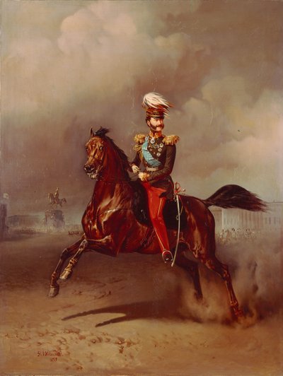 Retrato del Conde Vladimir Fyodorovich Adlerberg 1791-1884, 1859 de Gottfried Willewalde