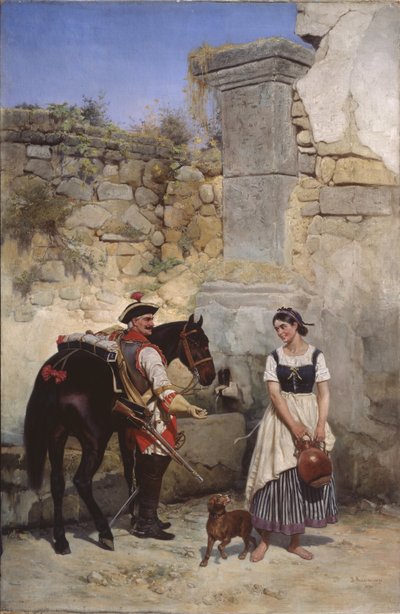 Escena en el pozo de Gottfried Willewalde