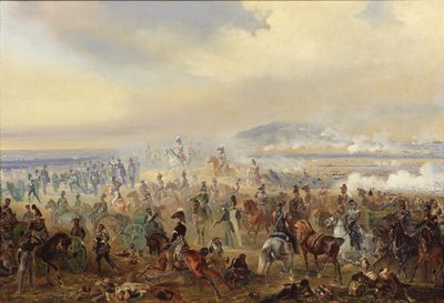 La Batalla de Leipzig en octubre de 1813 de Gottfried Willewalde