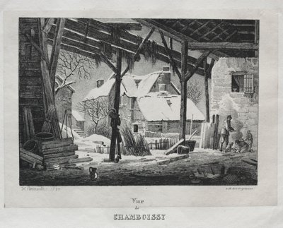Vista de Chamboissy, 1820 de Gottfried or Godefroy Engelmann