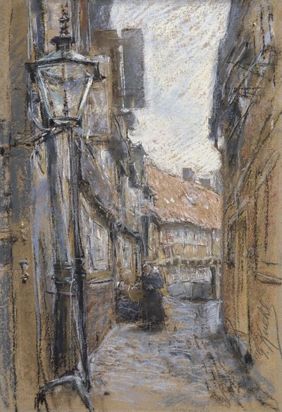 Calle en Teilfeld, 1890 de Gotthardt Johann Kuehl