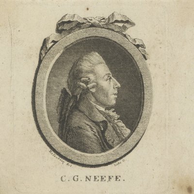 Retrato del compositor Christian Gottlob Neefe 1748-1798, c. 1780 de Gottlob August Liebe