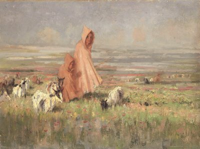 Un rebaño de cabras marroquí (óleo sobre lienzo) de Gourlay Steell