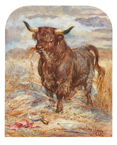 El toro triunfante (acuarela) de Gourlay Steell