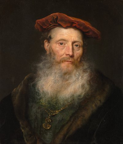 Hombre barbudo con gorra de terciopelo, 1645 de Govaert Flinck