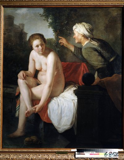 "" Bathsabi ઔ Bain "(Bañando a Betsabé) Pintura de Govart Flink (Hou Govart Flink) (1917-190) Huile sur Toile. Musi National de Toulla, Rousseau. de Govaert Flinck