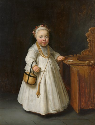 Niña junto a una silla alta, 1640 de Govaert Flinck