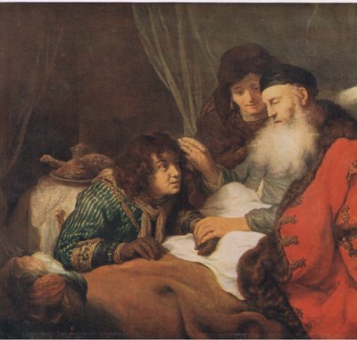 Isaac bendiciendo a Jacob, Bibbys Annual, 1916-17 de Govaert Flinck