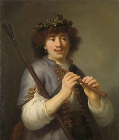 Rembrandt como pastor con bastón y flauta, 1636 de Govaert Flinck