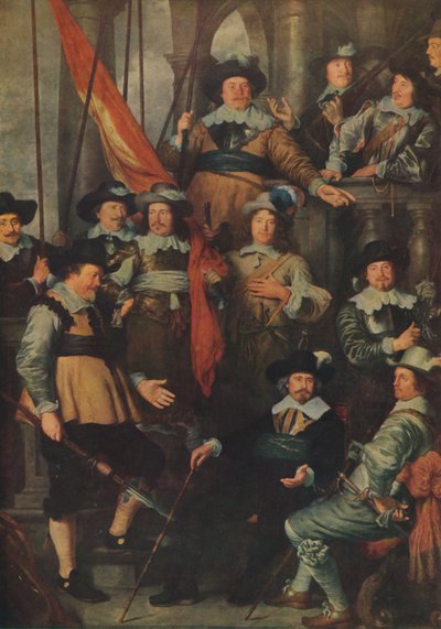 La Compañía de la Guardia Cívica de Ámsterdam...en 1645, 1914 de Govaert Flinck