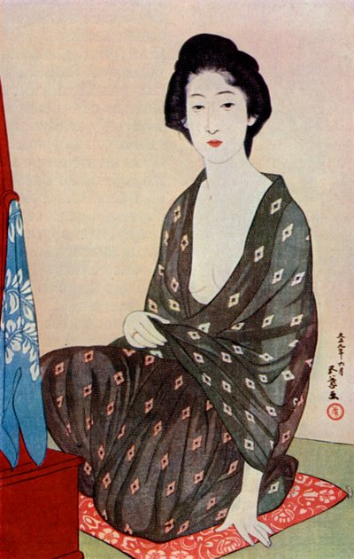 Una mujer japonesa con ropa de verano, 1920 1930 de Goyo Hashiguchi