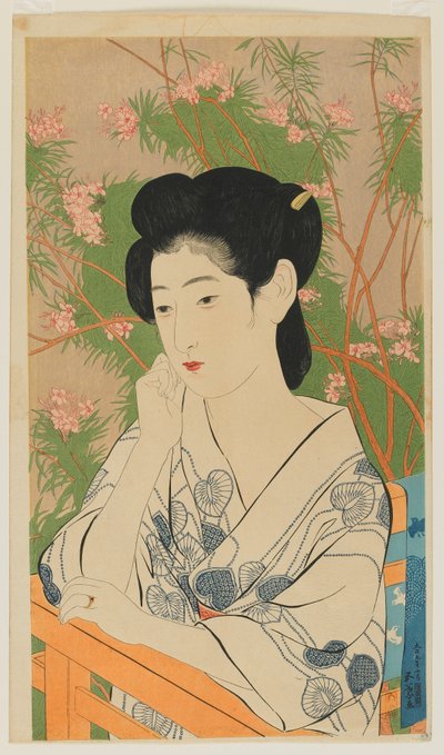 Hotel de aguas termales (Onsen yado) era Taisho, julio de 1920 de Goyo Hashiguchi