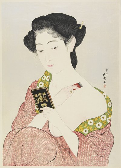 Mujer aplicando maquillaje, 1918 de Goyo Hashiguchi
