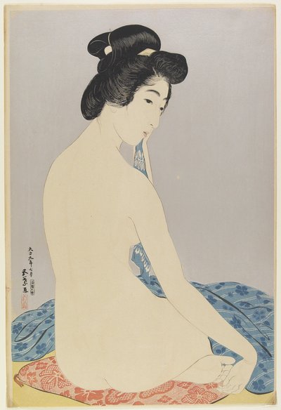 Mujer después del baño, julio de 1920 de Goyo Hashiguchi