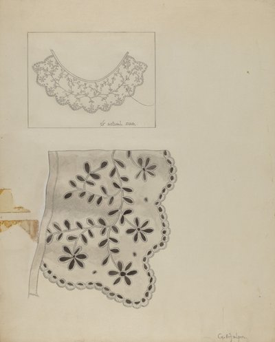 Cuello de lino bordado de Grace Halpin